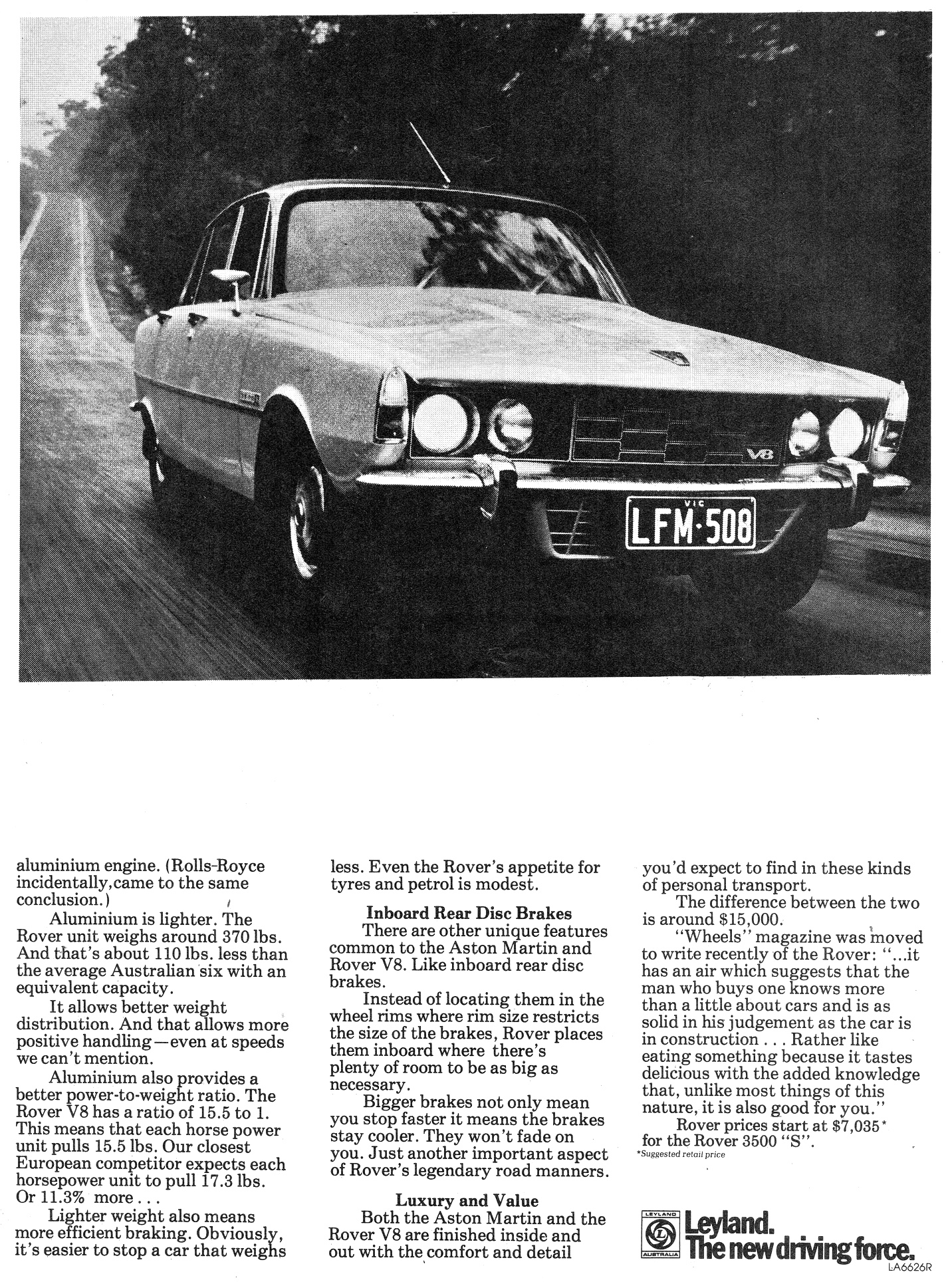 1973 Leyland Australia P6 Rover 3500 V8 Page 2